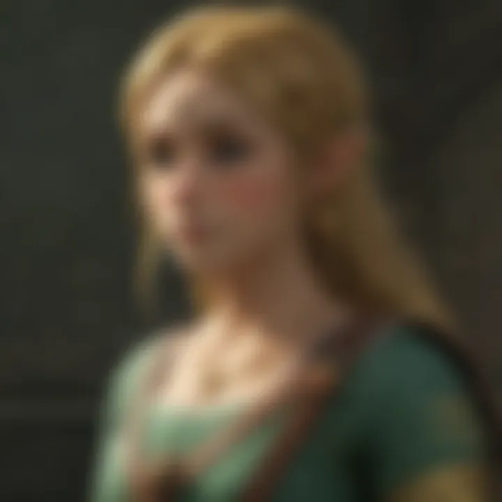 An iconic scene showing Link and Zelda in a moment of connection, highlighting their emotional journey.