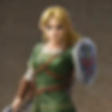 Close-up of a Link amiibo card highlighting its unique artwork and details.