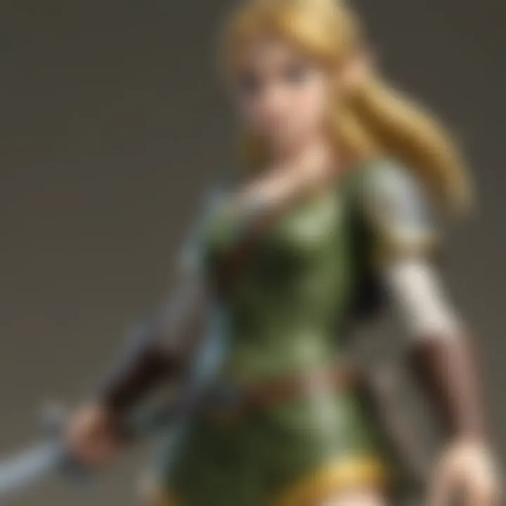 Detailed close-up of an amiibo figure