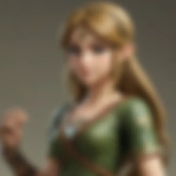 Close-up of Amiibo Link Twilight Princess with intricate details