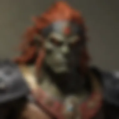 Concept art of Ganondorf, illustrating his menacing presence.