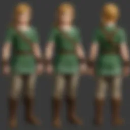 Artistic representation of Link, showcasing his evolution through the series.