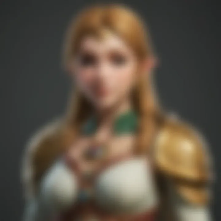 Depiction of Princess Zelda, highlighting her role in the narrative.