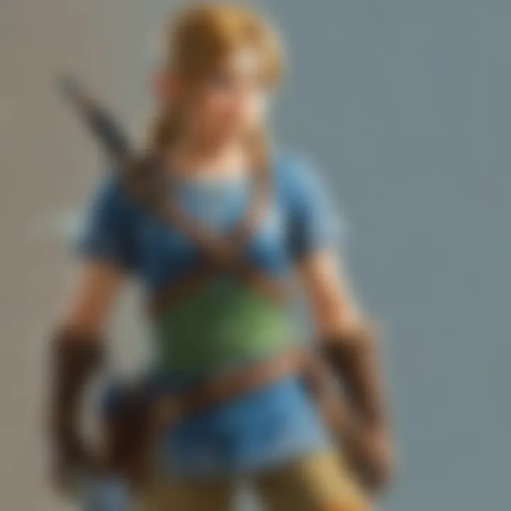 Link wielding his sword in a dynamic battle pose