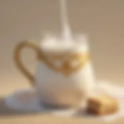 Aromatic warm milk in a cozy mug