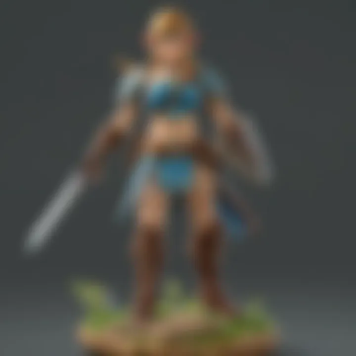 The BotW Guardian amiibo in action within Breath of the Wild gameplay, highlighting its unique abilities.