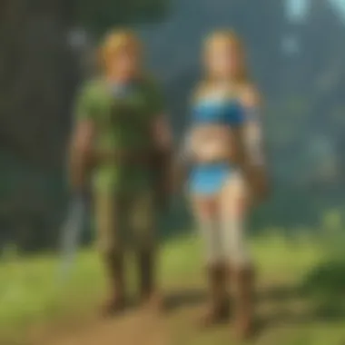 Link interacting with various characters throughout the game