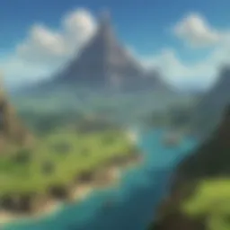 Concept art showcasing the breathtaking landscapes of Hyrule.
