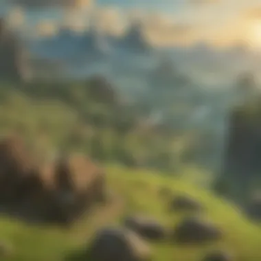 Exploring the Diverse Terrains of Hyrule Vast landscape showcasing the diverse terrains of Hyrule