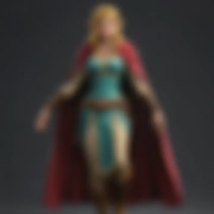 A character utilizing the Magic Cape during gameplay