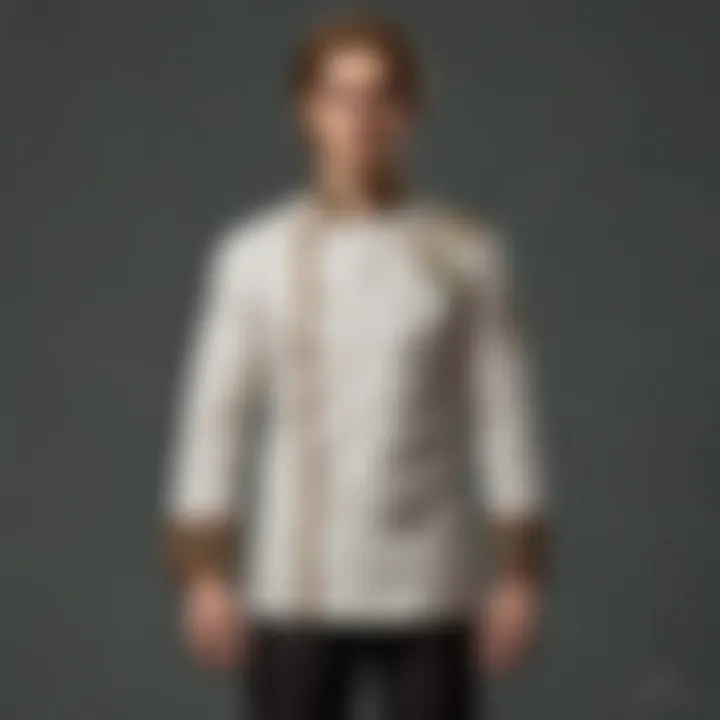 Elegant chef uniform with intricate embroidery