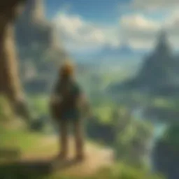 A captivating landscape of Hyrule showcasing various regions
