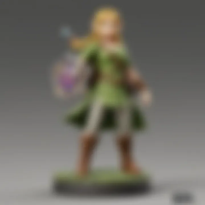 Collectible Amiibo figures from the Zelda series