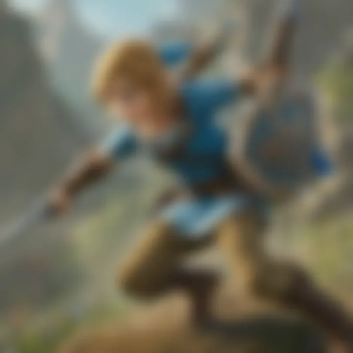 Link engaging in a fierce battle with a formidable enemy