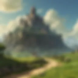 A stunning landscape of Hyrule showcasing the iconic castle and surrounding terrain.