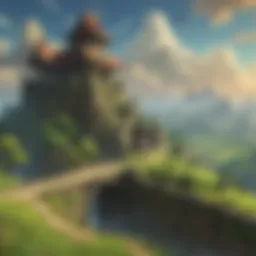 Concept art showcasing the vibrant landscapes of Hyrule