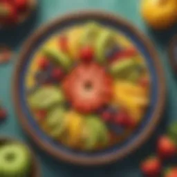 Elegant plate with colorful fruits