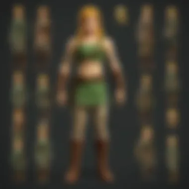 Artistic depiction of Zelda character development