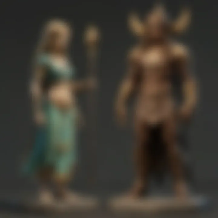 A serene scene of a player interacting with a deity statue, surrounded by the iconic landscapes of the Zelda universe.