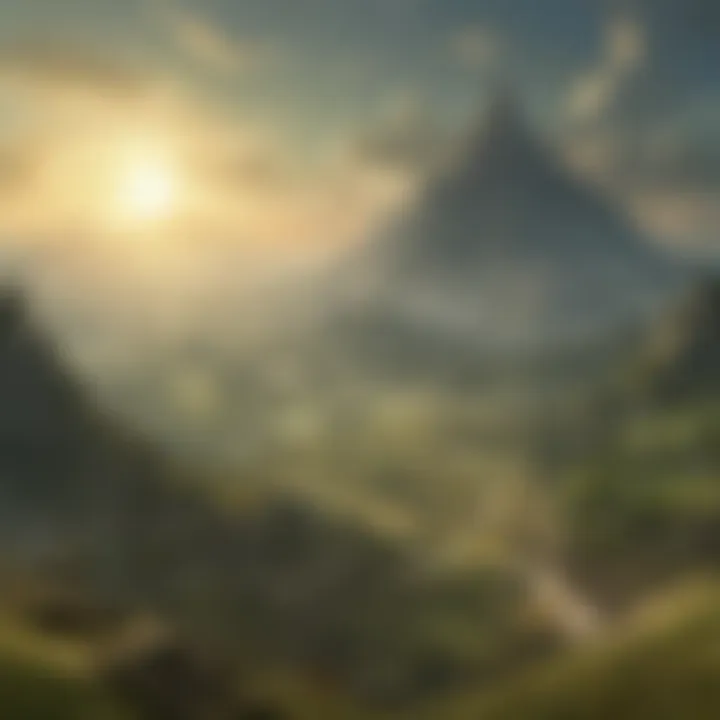 Epic landscape of Hyrule showcasing intricate game design