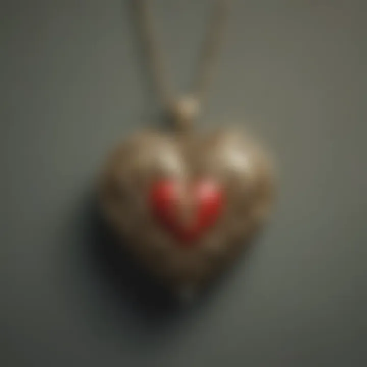 Beautiful heart pendant on a delicate chain