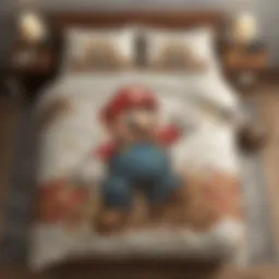 Elegant Mario-themed Twin Bed Sheets