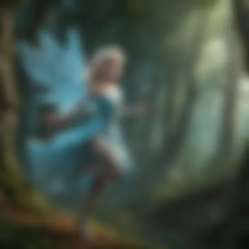 Enchanting Flying Elsa Fairy Doll in Forest Setting