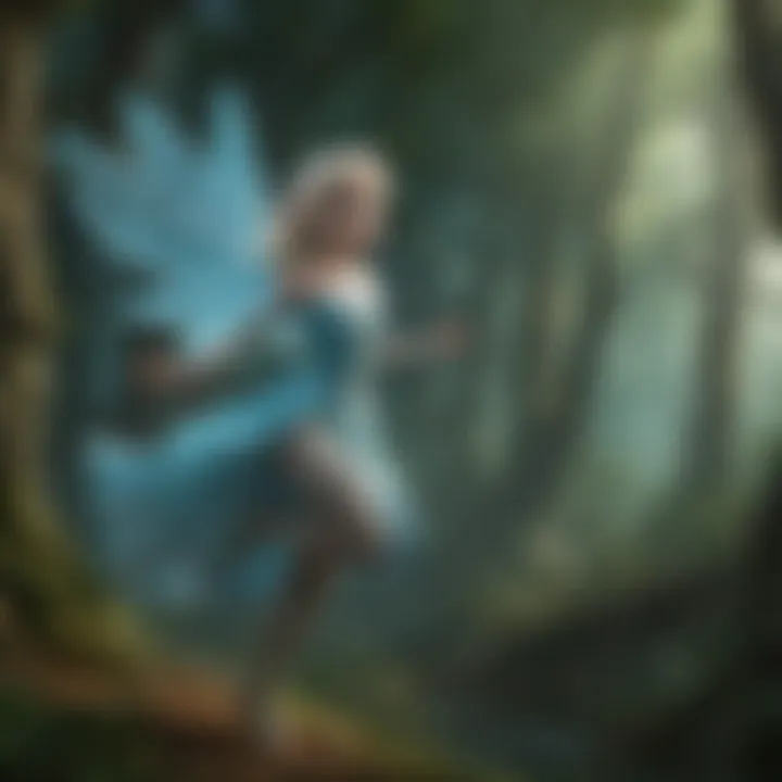 Enchanting Flying Elsa Fairy Doll in Forest Setting