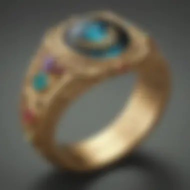 Engraved Gemstone Friendship Ring