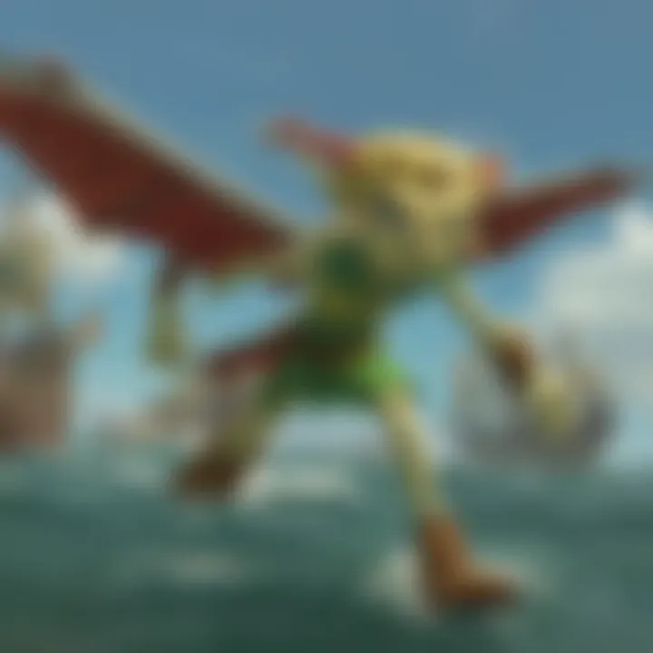 Epic boss battle in Zelda Wind Waker