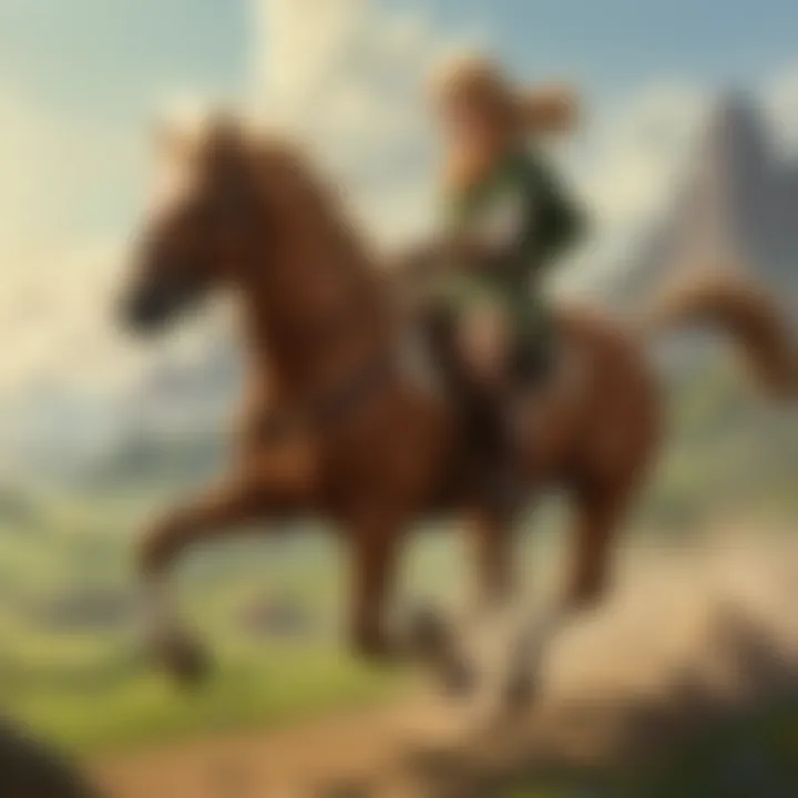 Epona's Gallop: Dynamic portrayal of Link's loyal steed