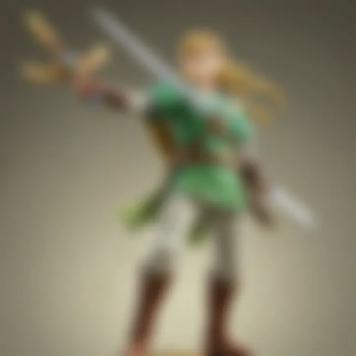 Detailed view of an amiibo figure related to Skyward Sword