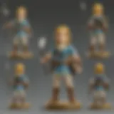 A collection of amiibo NFC cards featuring various characters from The Legend of Zelda.