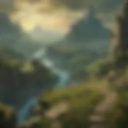 A fantasy landscape inspired by classic adventure games