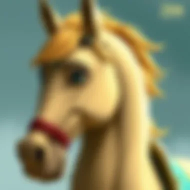 Close-Up of a Legendary Horse A close-up of a legendary horse with a striking mane