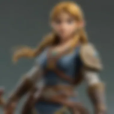 Close-up of amiibo figure showcasing intricate details