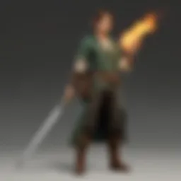 The Fire Levi Wand glowing with mystical energy