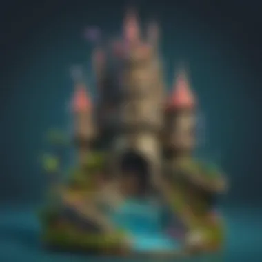 Colorful Underwater Castle Ornament for Aquarium