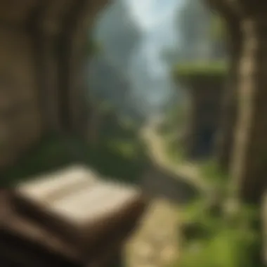 Immersive Worlds Within Gamebooks A captivating scene from a fantasy gamebook, highlighting vivid storytelling elements.