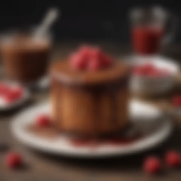 Decadent Chocolate Soufflé with Raspberry Coulis