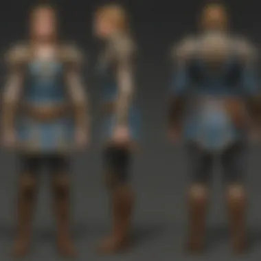 Close-up of guardian garments highlighting material textures