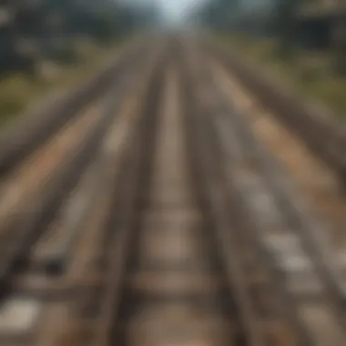 Functionality of Train Tracks Portrayed on Maps Abstract visualization of train tracks interconnecting on a map