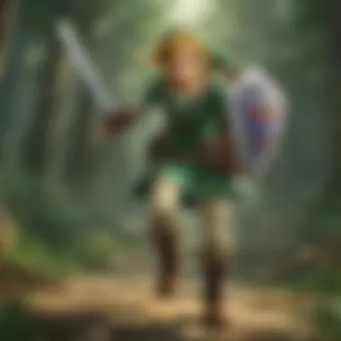 Engaging Combat in The Legend of Zelda Dynamic combat scene featuring iconic characters and engaging gameplay mechanics