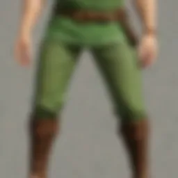 A detailed view of Link's iconic pants from the Zelda series