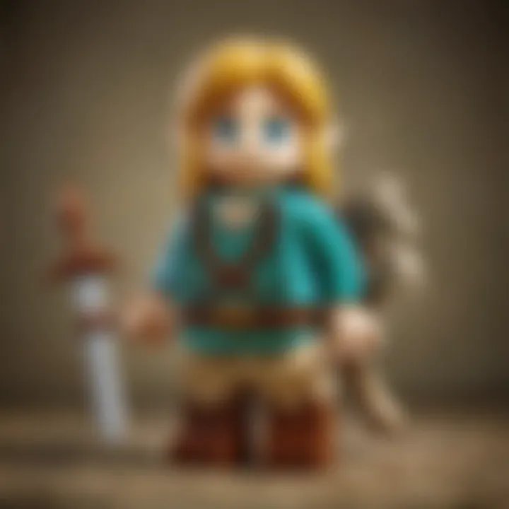 A vibrant representation of The Legend of Zelda's cultural impact illustrated through LEGO