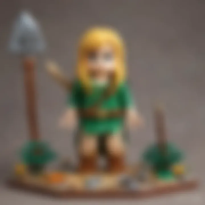 A captivating display of various LOZ LEGO sets inspired by The Legend of Zelda