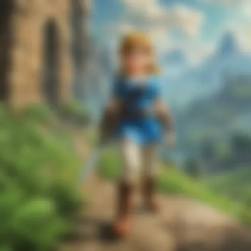 Mario jumping through a colorful world