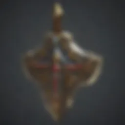 Detailed close-up of the Master Sword featuring intricate designs