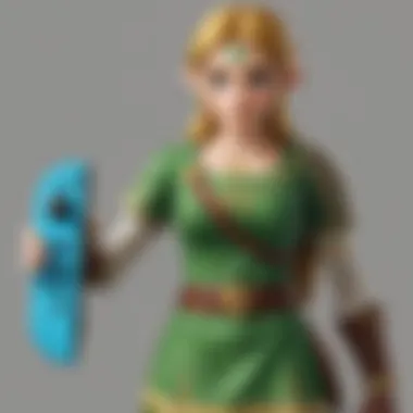 Close-up of high-quality materials used in Zelda skins for consoles