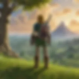 A picturesque landscape from Ocarina of Time featuring Hyrule Field.